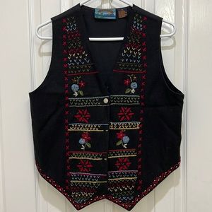 Vintage embroidered vest